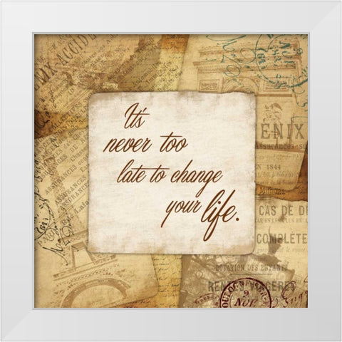 Life White Modern Wood Framed Art Print by Grey, Jace