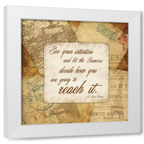Reach White Modern Wood Framed Art Print by Grey, Jace