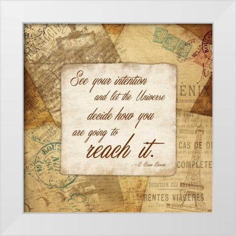 Reach White Modern Wood Framed Art Print by Grey, Jace