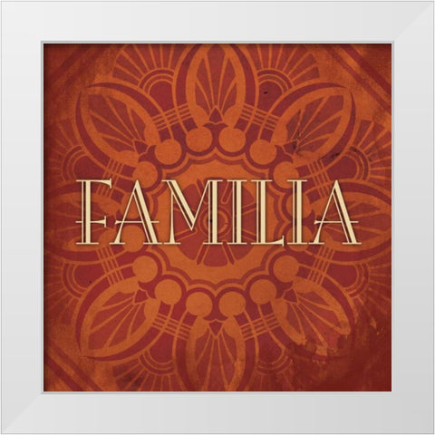 Famalia White Modern Wood Framed Art Print by Grey, Jace