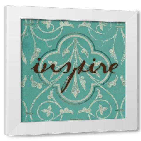 Inspire White Modern Wood Framed Art Print by Grey, Jace
