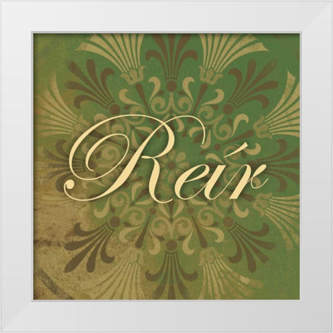 Reir White Modern Wood Framed Art Print by Grey, Jace