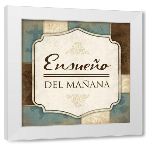 Enueno Del Manana White Modern Wood Framed Art Print by Grey, Jace