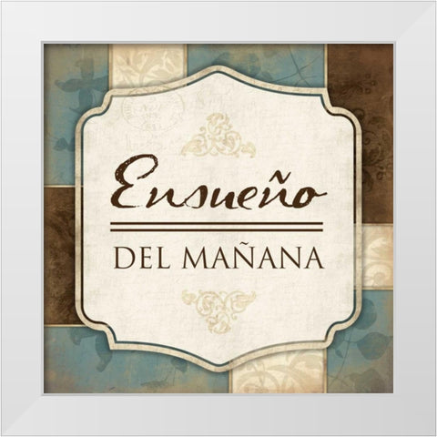 Enueno Del Manana White Modern Wood Framed Art Print by Grey, Jace