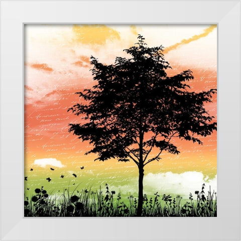 Silo tree White Modern Wood Framed Art Print by Grey, Jace