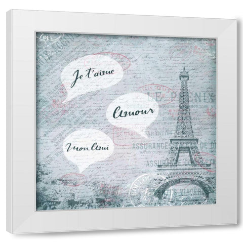 Jetaime White Modern Wood Framed Art Print by Grey, Jace