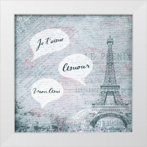 Jetaime White Modern Wood Framed Art Print by Grey, Jace