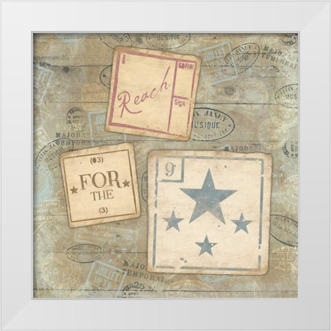 Star White Modern Wood Framed Art Print by Grey, Jace