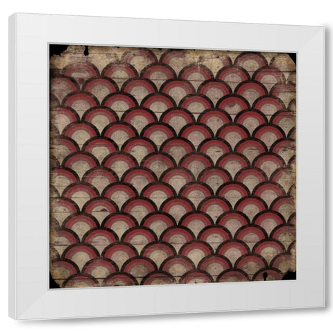 Ox Blood Pattern A2 White Modern Wood Framed Art Print by Grey, Jace