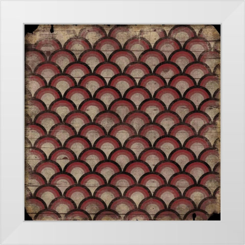 Ox Blood Pattern A2 White Modern Wood Framed Art Print by Grey, Jace