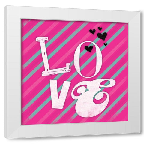 Love White Modern Wood Framed Art Print by Grey, Jace