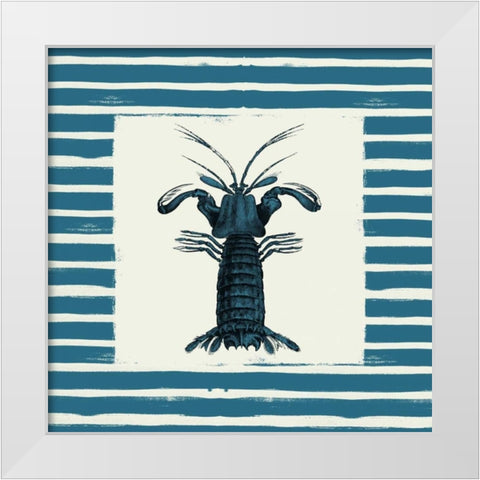 Lobster White Modern Wood Framed Art Print by Grey, Jace