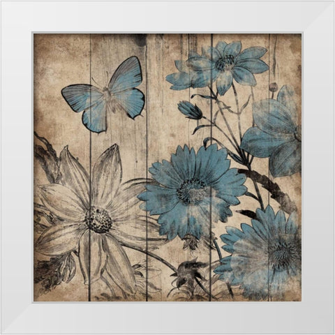 Wood Floral Small 4 White Modern Wood Framed Art Print by Grey, Jace