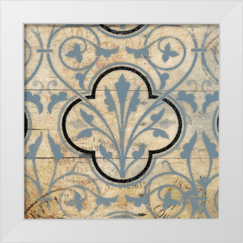 Blue Pattern 2 White Modern Wood Framed Art Print by Grey, Jace
