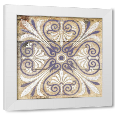 Purple Pattern 5 White Modern Wood Framed Art Print by Grey, Jace