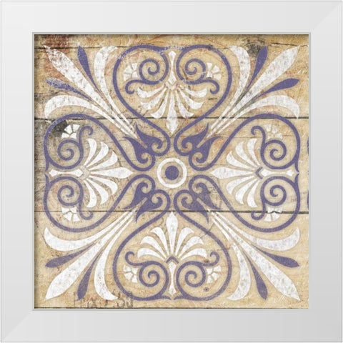 Purple Pattern 5 White Modern Wood Framed Art Print by Grey, Jace