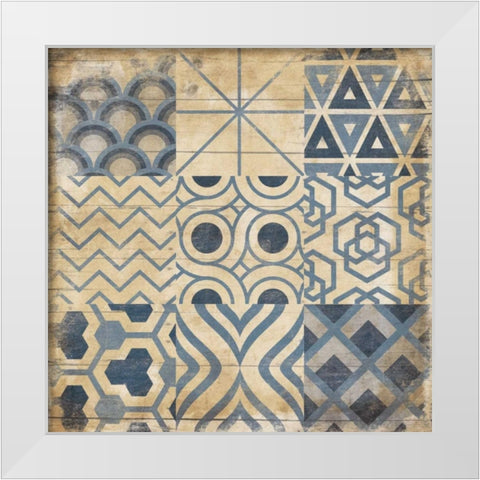 Geo Patch 2 White Modern Wood Framed Art Print by Grey, Jace