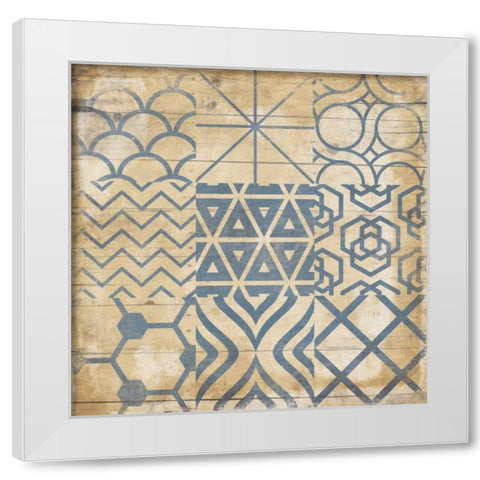 Geo Patch 3 White Modern Wood Framed Art Print by Grey, Jace