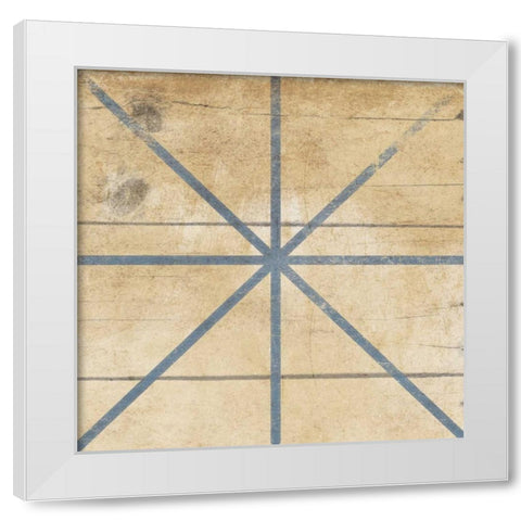 Blue Geo 2 White Modern Wood Framed Art Print by Grey, Jace