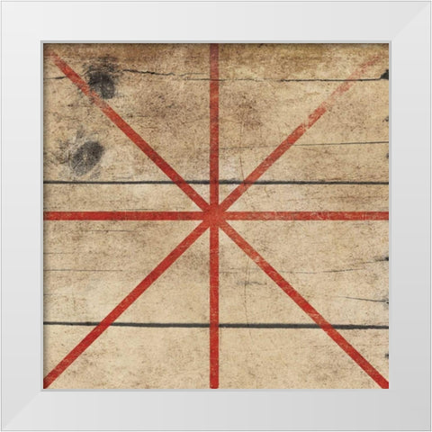 Red Geo 2 White Modern Wood Framed Art Print by Grey, Jace