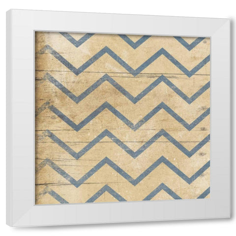 Blue Geo 4 White Modern Wood Framed Art Print by Grey, Jace