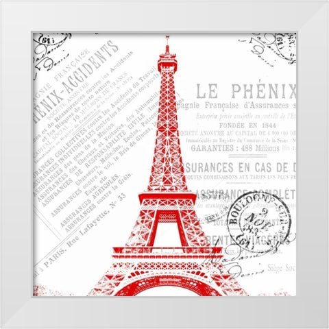 Paris 2 White Modern Wood Framed Art Print by Grey, Jace
