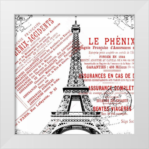 Paris 3 White Modern Wood Framed Art Print by Grey, Jace