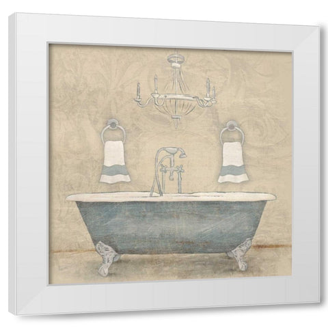 Blue Bath 2 White Modern Wood Framed Art Print by Grey, Jace