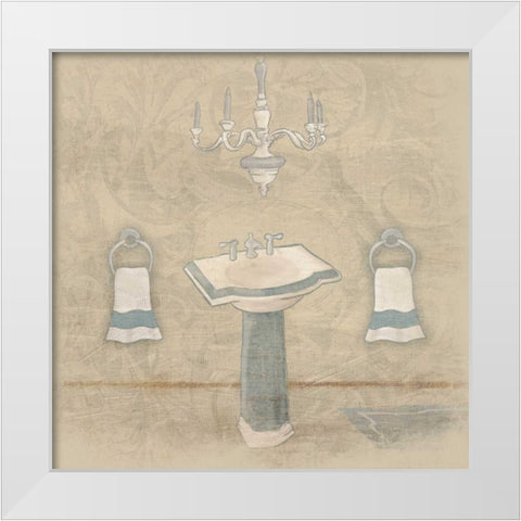 Blue Sink 2 White Modern Wood Framed Art Print by Grey, Jace