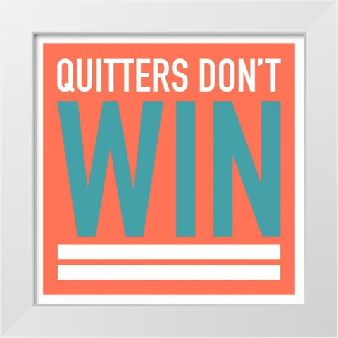 Win White Modern Wood Framed Art Print by Grey, Jace