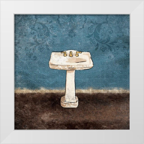 Floral Bath 2 White Modern Wood Framed Art Print by Grey, Jace