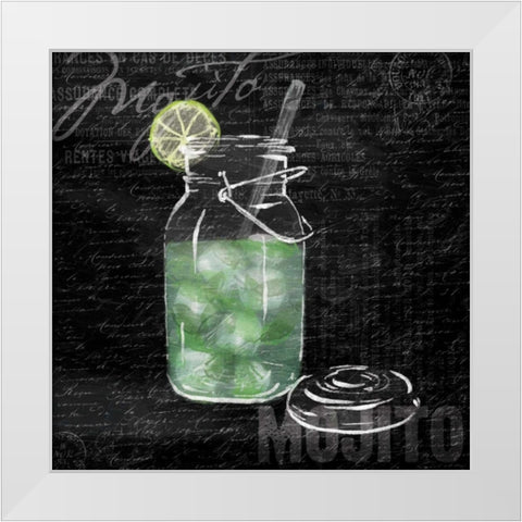 Mojito White Modern Wood Framed Art Print by Grey, Jace