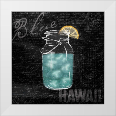 Blue Hawaii White Modern Wood Framed Art Print by Grey, Jace
