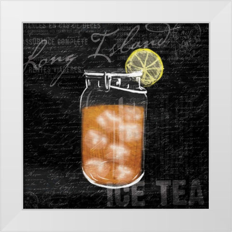 Long Island ice tea White Modern Wood Framed Art Print by Grey, Jace