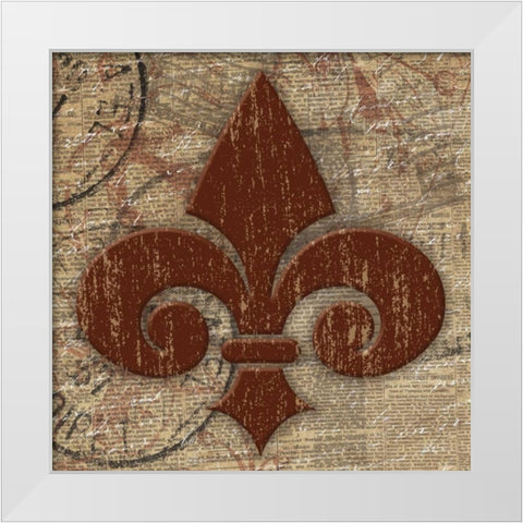 Patch1 White Modern Wood Framed Art Print by Grey, Jace