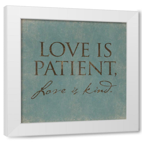 Love is White Modern Wood Framed Art Print by Grey, Jace