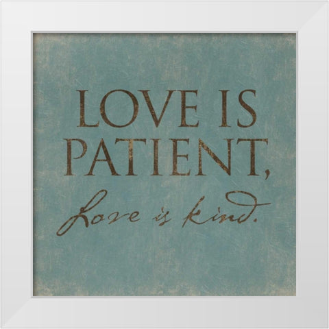 Love is White Modern Wood Framed Art Print by Grey, Jace