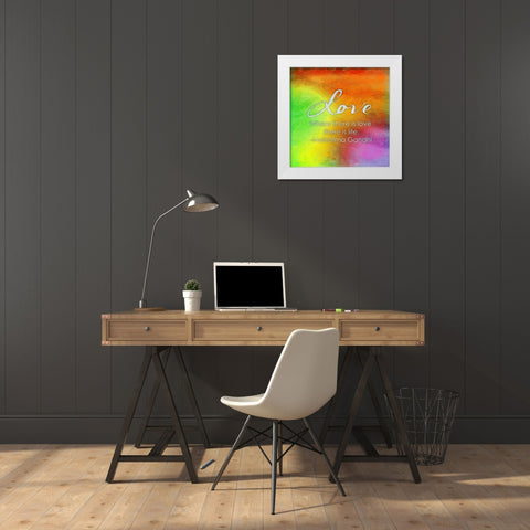 Love White Modern Wood Framed Art Print by Grey, Jace