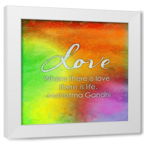 Love White Modern Wood Framed Art Print by Grey, Jace