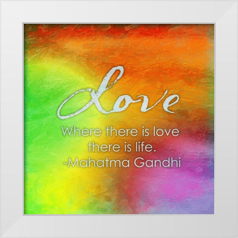 Love White Modern Wood Framed Art Print by Grey, Jace