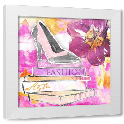 Fashion Heels White Modern Wood Framed Art Print by Grey, Jace