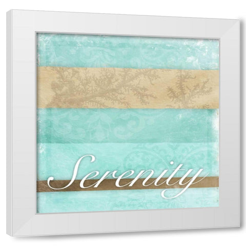 Serenity White Modern Wood Framed Art Print by Grey, Jace
