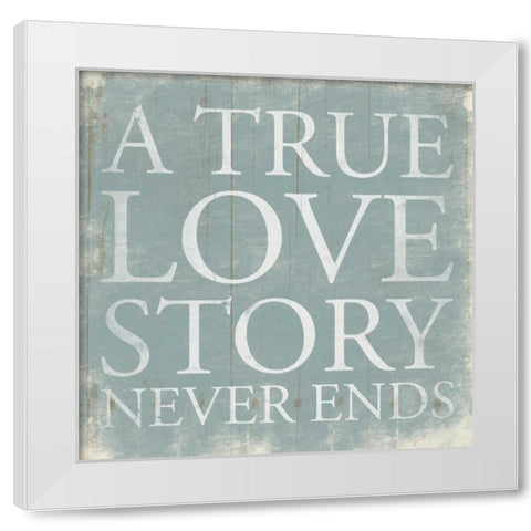 True love 2 White Modern Wood Framed Art Print by Grey, Jace