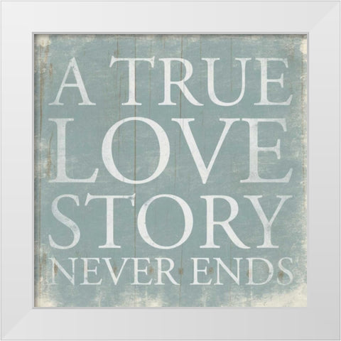 True love 2 White Modern Wood Framed Art Print by Grey, Jace
