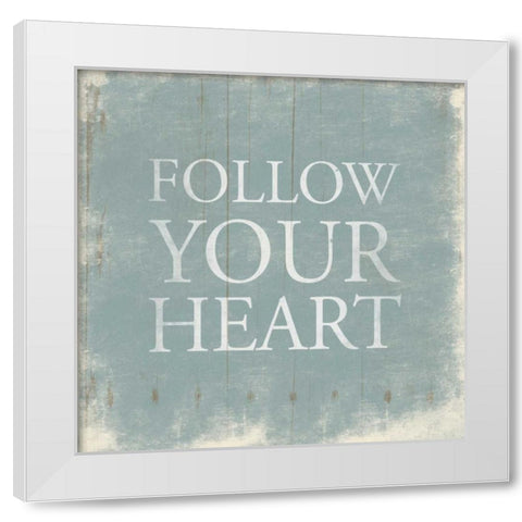 Follow White Modern Wood Framed Art Print by Grey, Jace