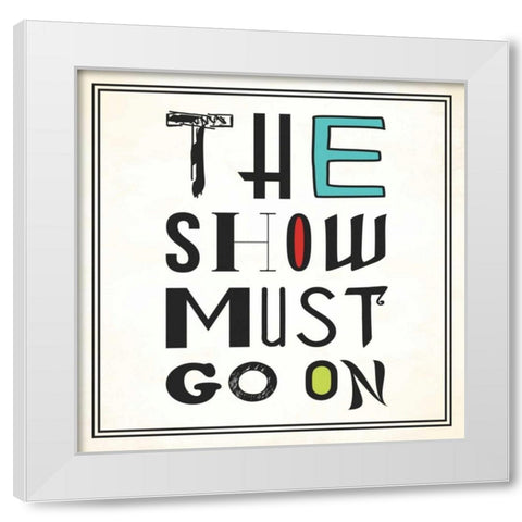 The Show White Modern Wood Framed Art Print by Grey, Jace
