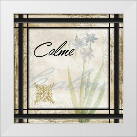 Calme White Modern Wood Framed Art Print by Grey, Jace