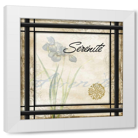 Serenite White Modern Wood Framed Art Print by Grey, Jace