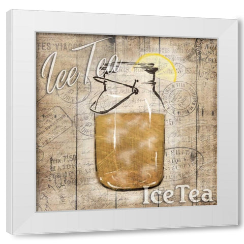 Wood Ice tea White Modern Wood Framed Art Print by Grey, Jace