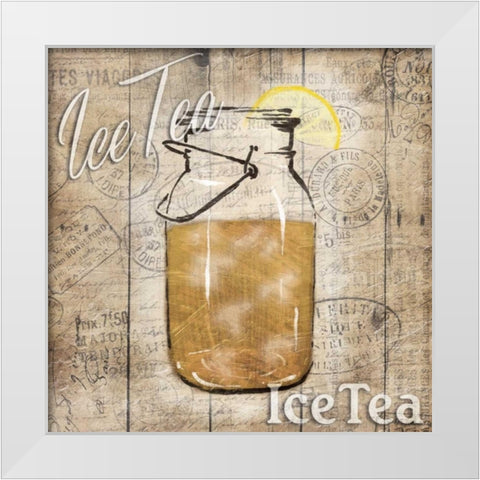 Wood Ice tea White Modern Wood Framed Art Print by Grey, Jace